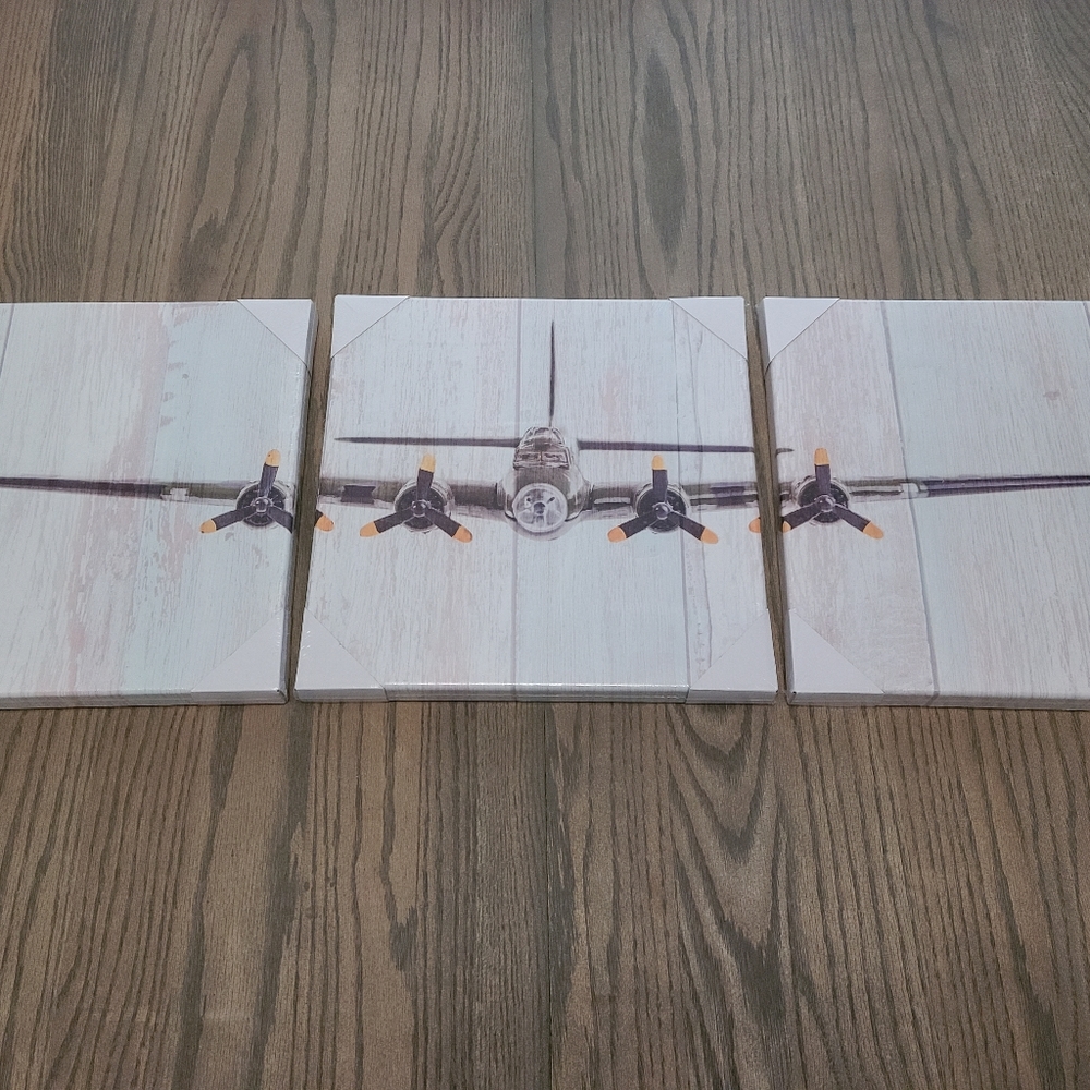 Airplane Canvas 3 pieces